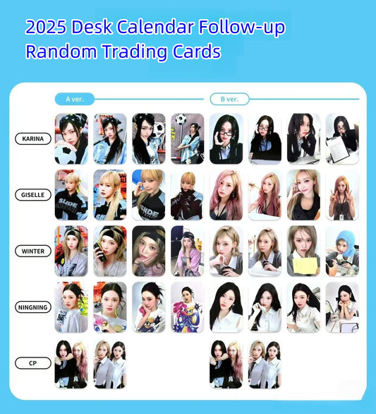 AESPA 2025 Desk Calendar Follow-up Random Trading Cards